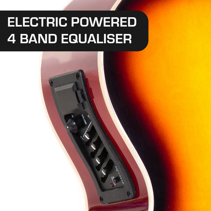 Karrera 43in Acoustic Bass Guitar Sunburst Dropshipzone