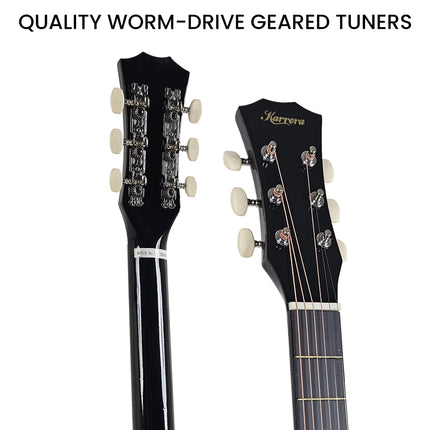 Karrera 38in Pro Cutaway Acoustic Guitar with Carry Bag - Black Dropshipzone