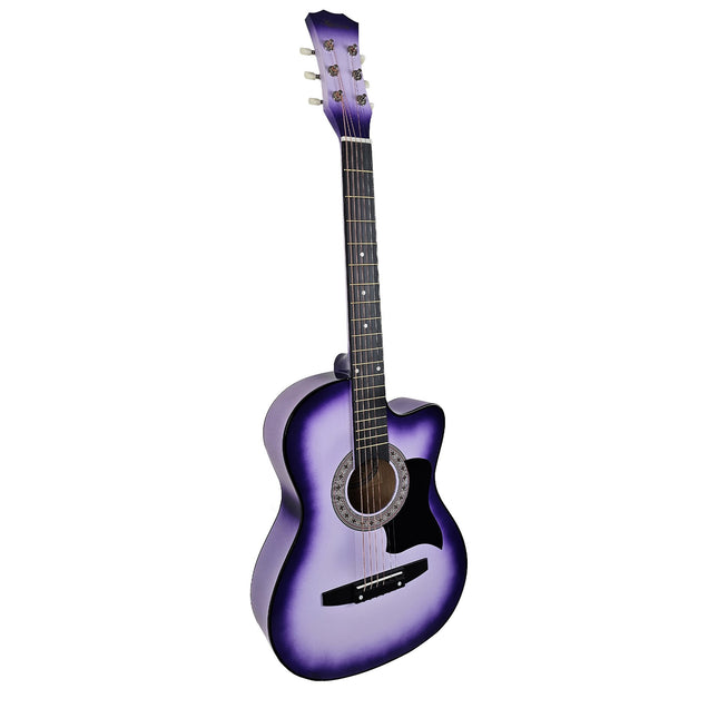 Karrera 38in Cutaway Acoustic Guitar with guitar bag - Purple Burst Dropshipzone
