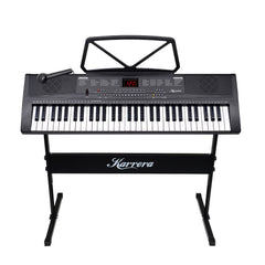 Karrera 61-Key Electronic Piano Keyboard 75cm with Stand - Black Dropshipzone