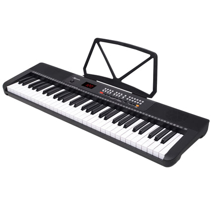 Karrera 61-Key Electronic Piano Keyboard with LED and Folding Stand in Black CHJ-SD1 Dropshipzone