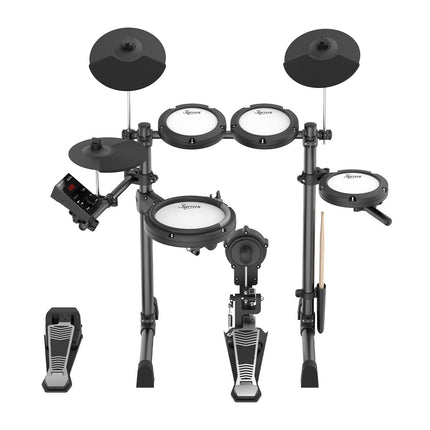 Karrera 18S Electronic Drum Kit Mesh Pads 8in Snare Bluetooth Sounds USB/MIDI Output Kick Pedals Drum Coach & Metronome Dropshipzone