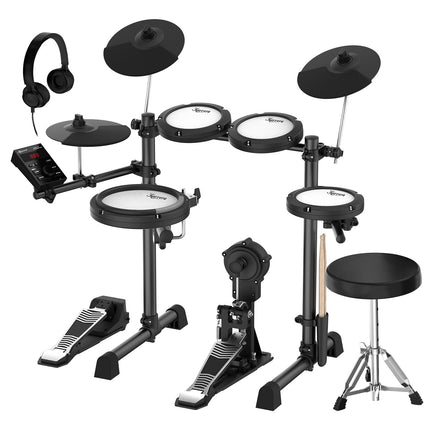 Karrera 18S Electronic Drum Kit Mesh Pads 8in Snare Bluetooth Sounds USB/MIDI Output Kick Pedals Drum Coach & Metronome Dropshipzone