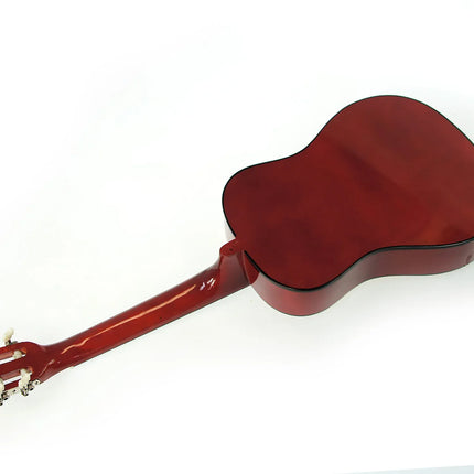 Karrera Childrens Guitar Wooden 34in Acoustic - Natural wooden acoustic guitar shown from the back
