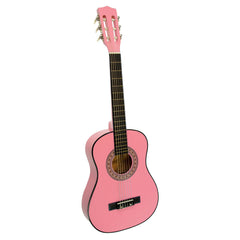 Karrera 34in Acoustic Wooden Childrens Guitar - Pink Dropshipzone