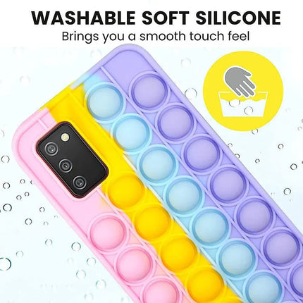 Rainbow Pop Fidget Toys Push It Bubble Phone Case For iPhone 7 8 Plus X XR 11 12 Pro Max - iPhone 12