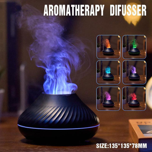 Flame Essential Oil Diffuser,Air Diffuser,Ultrasonic Aromatherapy Air Humidifier Dropshipzone
