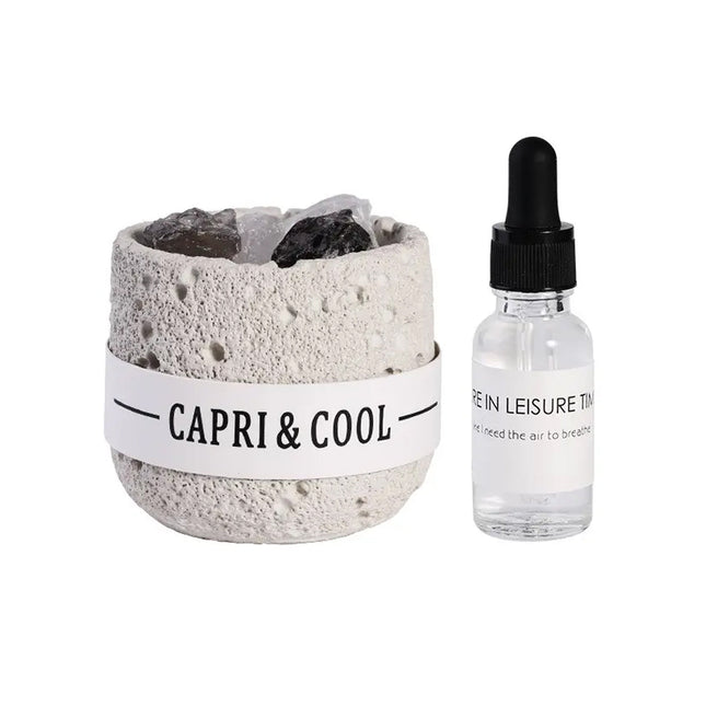 Crystal Stone Oil Diffuser Passive Aromatherapy Set White Natural Bedroom Decor - Blue Bellflower Dropshipzone