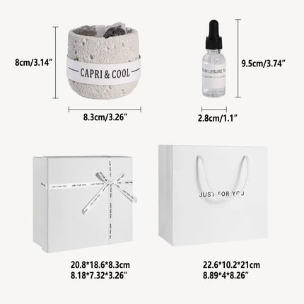 Crystal Stone Oil Diffuser Passive Aromatherapy Set White Natural Bedroom Decor - Blue Bellflower Dropshipzone