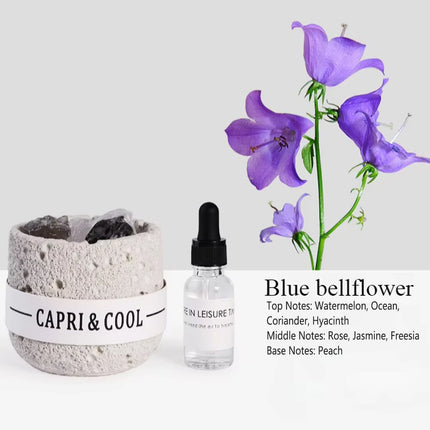 Crystal Stone Oil Diffuser Passive Aromatherapy Set White Natural Bedroom Decor - Blue Bellflower Dropshipzone