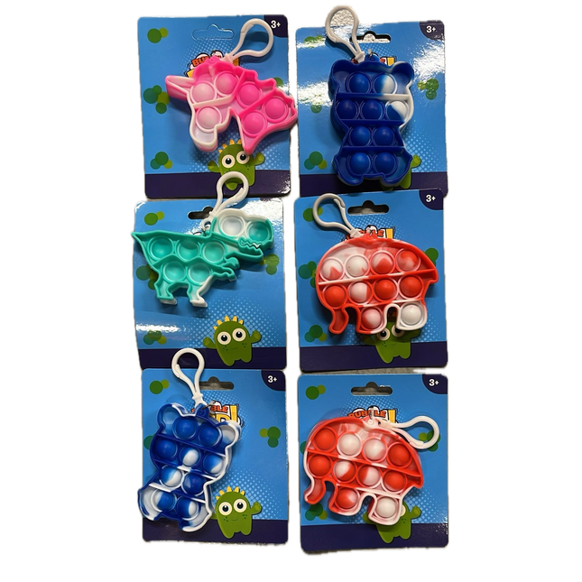 Push Bubble Pop It Fidget Keyring Squeeze Toy Sensory Silicone Stress Reliever Dropshipzone