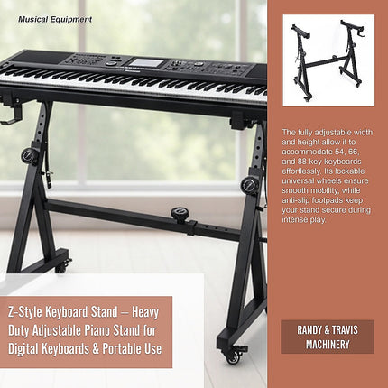 Z-Style Keyboard Stand – Heavy Duty Adjustable Piano Stand for Digital Keyboards & Portable Use Dropshipzone