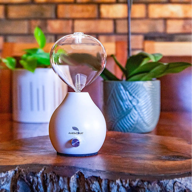 Hour Glass Eco-Friendly Nebuliser White | Waterless Aroma Diffuser | No Plastics Pure Essential Oil Diffusing Dropshipzone