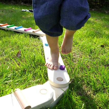 Wooden Sensory Balance Beam Set for Kids - Indoor and Outdoor Balance Training Dropshipzone