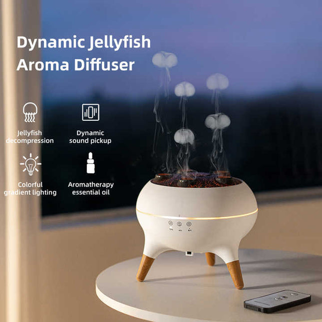 Dynamic Jellyfish Aroma Diffuser with Timer, Ambient Lighting, and Adjustable Mist Modes Dropshipzone