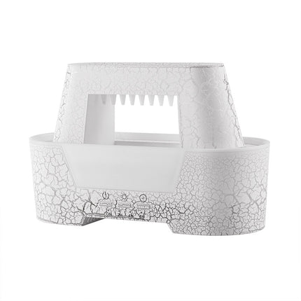 White 300ml Ultrasonic Aroma Diffuser with Cracked Light Design - Cool Mist Humidifier for Home and Office Dropshipzone