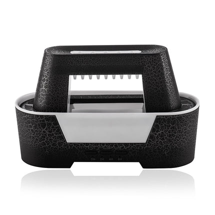 Black 300ml Ultrasonic Aroma Diffuser with Cracked Light Design - Cool Mist Humidifier for Home and Office Dropshipzone