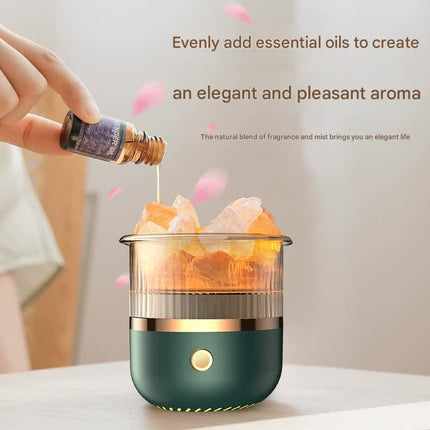 Crystal Humidifier with LED Light - Aromatherapy Diffuser for Home Relaxation(black) Dropshipzone