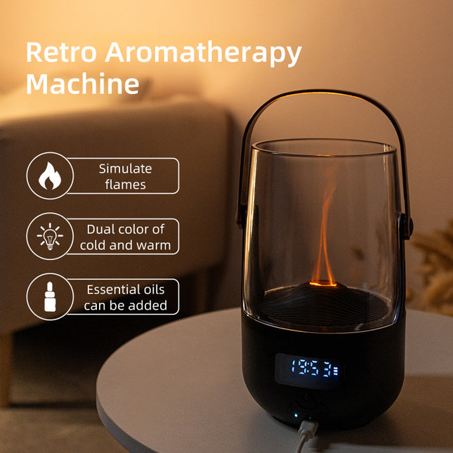 Creative Retro Flame Essential Oil Diffuser - Portable Humidifier for Office, Bedroom & Camping Dropshipzone