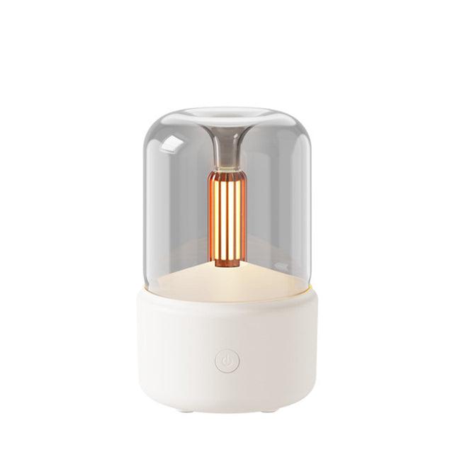 White Creative Candleligh Aromatherapy Diffuser USB Desktop Ambient Candle Lamp Humidifier Dropshipzone