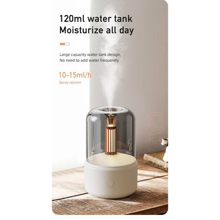 White Creative Candleligh Aromatherapy Diffuser USB Desktop Ambient Candle Lamp Humidifier Dropshipzone