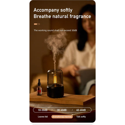 White Creative Candleligh Aromatherapy Diffuser USB Desktop Ambient Candle Lamp Humidifier Dropshipzone