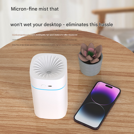 Green 2-in-1 Ultrasonic Air Humidifier with 7-Color LED Night Light - Quiet Desktop Mini Humidifier for Home, Office, Bedroom Dropshipzone