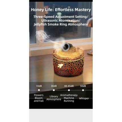 176 White Simulation Turret Diffuser & Humidifier - Smart Timer Ultrasonic Mister with Volcano Lava Crack Shell and Colorful Light Dropshipzone