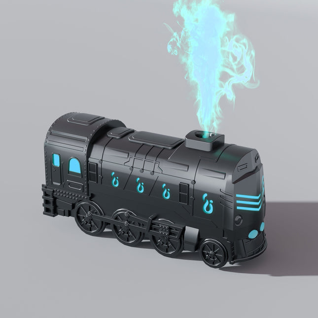 War-Armor Ultrasonic Train Humidifier & Aroma Diffuser - Large & Fine Mist Output, Water Shortage and Power-Off Protection with 7-Color LED & Mechanical Button and Remote Dual Control Dropshipzone