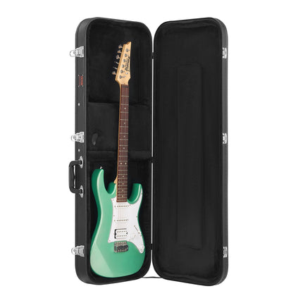 Electric Guitar Hard Case, 1095 mm Rectangular Guitar Hard Case, With Lock Latch Keys Handle, PVC Padding Soft Lining Water-Resistant Hard Shell Guitar Cases, for 990 mm Electric Guitars, Black Dropshipzone