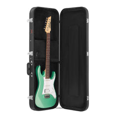 Electric Guitar Hard Case, 1095 mm Rectangular Guitar Hard Case, With Lock Latch Keys Handle, PVC Padding Soft Lining Water-Resistant Hard Shell Guitar Cases, for 990 mm Electric Guitars, Black Dropshipzone