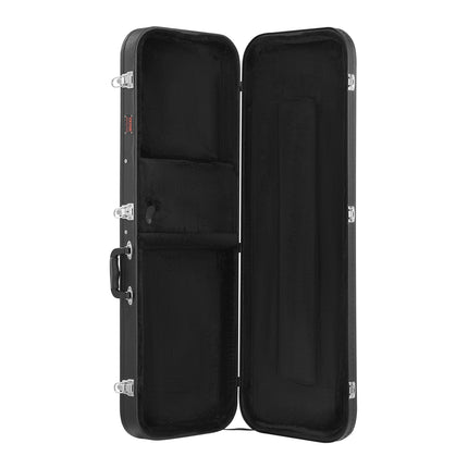 Electric Guitar Hard Case, 1095 mm Rectangular Guitar Hard Case, With Lock Latch Keys Handle, PVC Padding Soft Lining Water-Resistant Hard Shell Guitar Cases, for 990 mm Electric Guitars, Black Dropshipzone