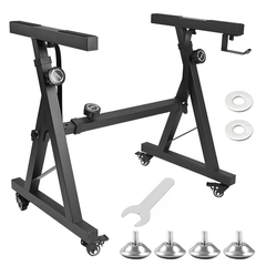 Portable Piano Keyboard Z Stand Heavy-Duty with Wheels Foldable Up to 93CM Heigh Dropshipzone