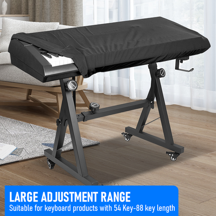 Portable Piano Keyboard Z Stand Heavy-Duty with Wheels Foldable Up to 93CM Heigh Dropshipzone