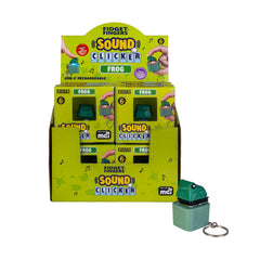 Fidget Sound Clicker Keychain Frog sensory toy with sound clicker, designed to calm, connect and support families.