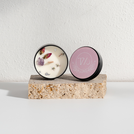 Vibrate Love & Harmony Travel Crystal Candle - Sensory Circle