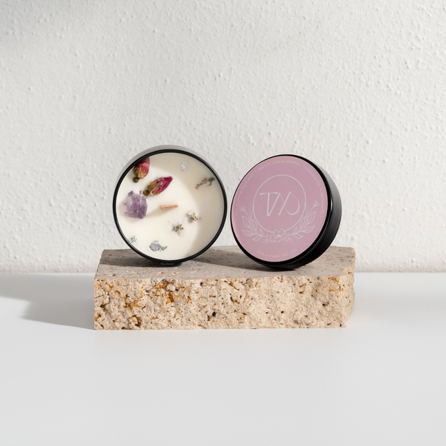 Vibrate Love & Harmony Travel Crystal Candle - Sensory Circle