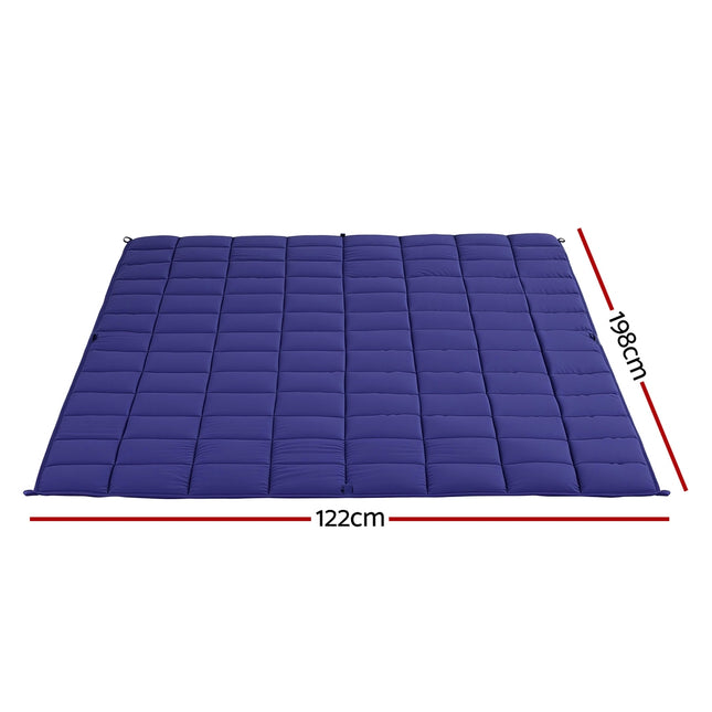 Giselle Bedding Weighted Blanket 6.8kg Kids Adults Heavy Gravity Relax Calm Blue Dropshipzone