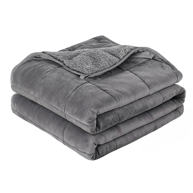 Giselle 5.5KG Weighted Blanket Adults Kid Anti Anxiety Gravity Blankets Sherpa Fleece Dropshipzone