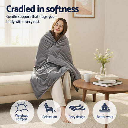 Giselle 6.8KG Weighted Blanket Adults Kid Anti Anxiety Gravity Blankets Sherpa Fleece Dropshipzone