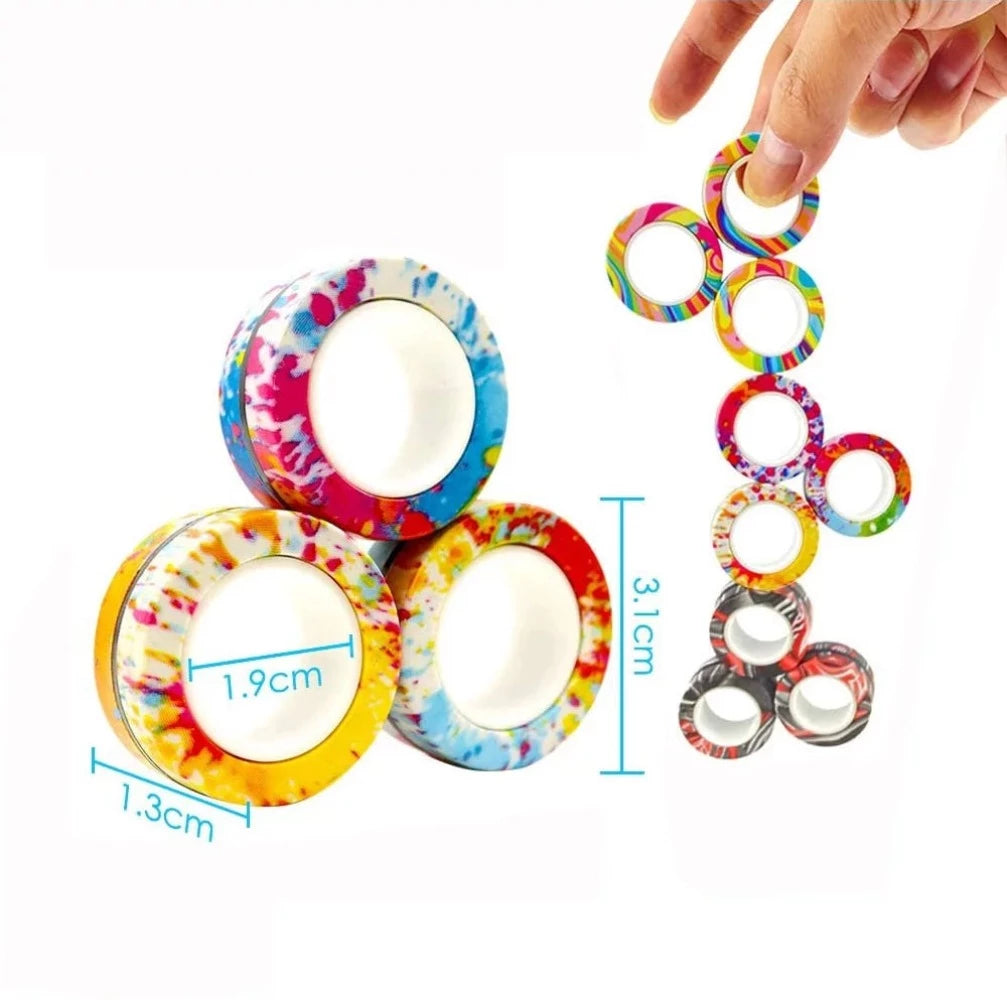 Magnetic Rings Fidget Toy - Sensory Circle