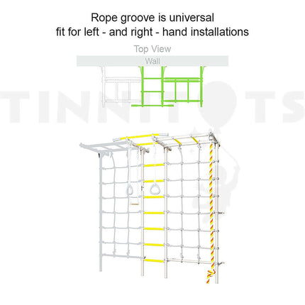 Swedish Giant Wallbars - S7 with climbing ropes, rings, and ladder for sensory and motor skill development.