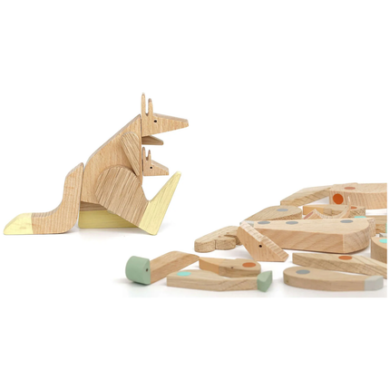 Wooden Magnetic - Kangaroo Puzzle Toy - Sensory Circle