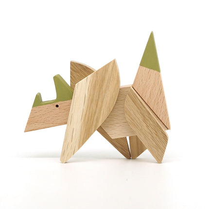 Wooden Magnetic - Triceratops Puzzle Toy - Sensory Circle