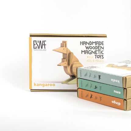 Wooden Magnetic - Kangaroo Puzzle Toy - Sensory Circle