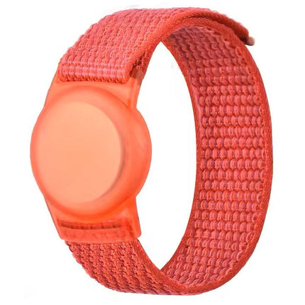 Smart Tracker Wrist & Ankle Band – Works with Apple Find My (iOS Only) | Water-Resistant, Replaceable Battery, Includes Tracking Tag - Red