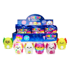 Smoosho's Slow Rising Axolotl colorful sensory squishy toys helping families thrive with tools to calm and support