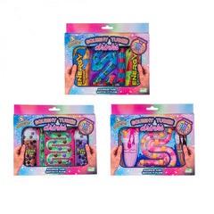 Hands holding colourful Drink Squishy Tubes sensory fidgets shaped like drink containers and tubes to squeeze and watch flow.