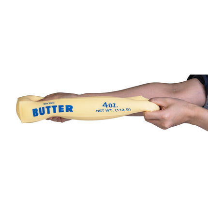 Butter Smooshos Jumbo Squeeze butter shaped sensory fidget held and stretched by hands