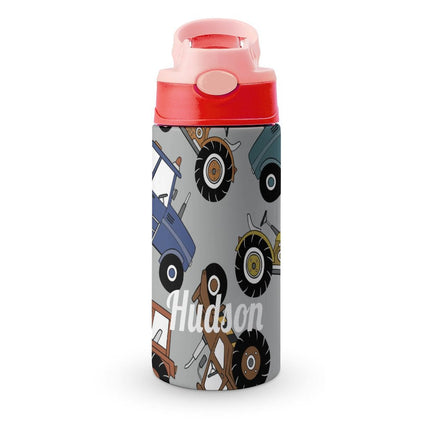 Personalised Kids Water Bottle - Tractor